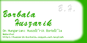 borbala huszarik business card